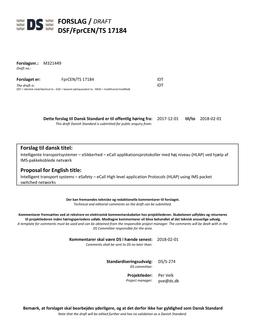 DANSK DSF/FPRCEN/TS 17184