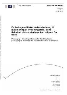 DANSK DS/CEN/TR 16353