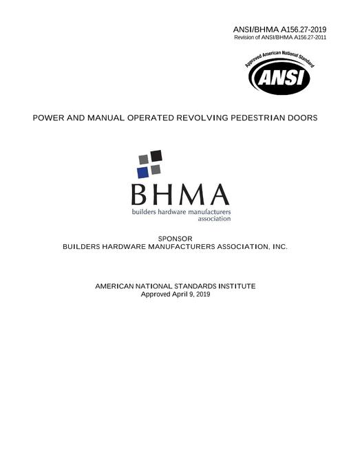 BHMA A156.27-2019