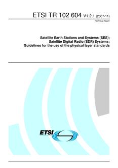 ETSI TR 102 604