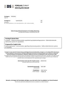 DANSK DSF/FPREN 50129