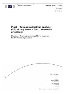 DANSK DS/EN ISO 11358-1