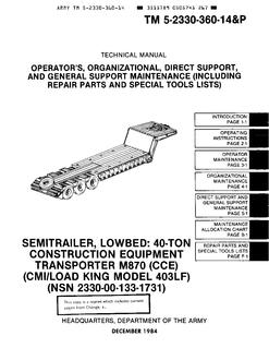 ARMY ARMY TM 5-2330-360-14