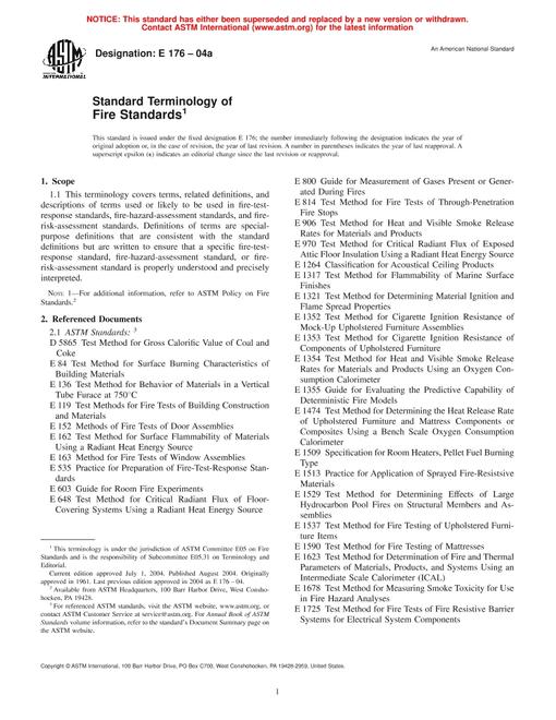 ASTM E176-04a