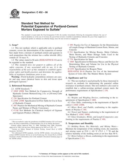 ASTM C452-06