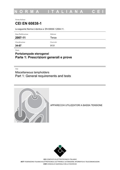 CEI EN 60838-1