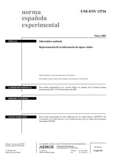 AENOR UNE-ENV 13734