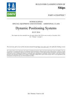 DNV DNV-RU-SHIPS PART 6 CHAPTER 7