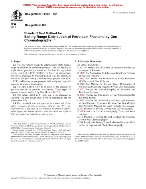 ASTM D2887-06