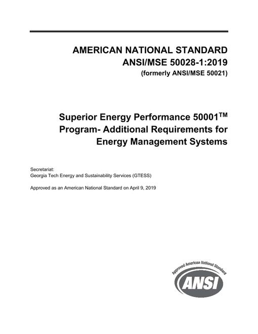 ANSI MSE 50028-1:2019