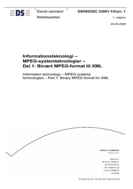 DANSK DS/ISO/IEC 23001-1