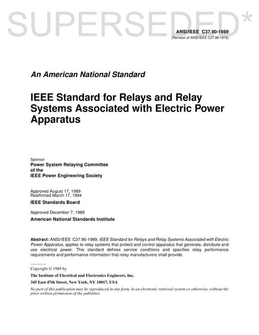 IEEE C37.90-1989
