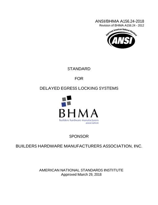 BHMA A156.24-2018