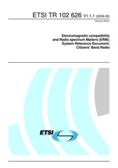 ETSI TR 102 626
