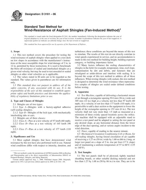ASTM D3161-06