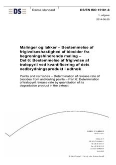 DANSK DS/EN ISO 15181-6