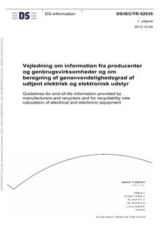 DANSK DS/IEC/TR 62635