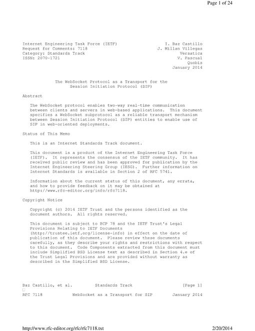 IETF RFC 7118