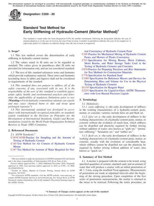 ASTM C359-20