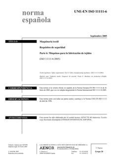 AENOR UNE-EN ISO 11111-6