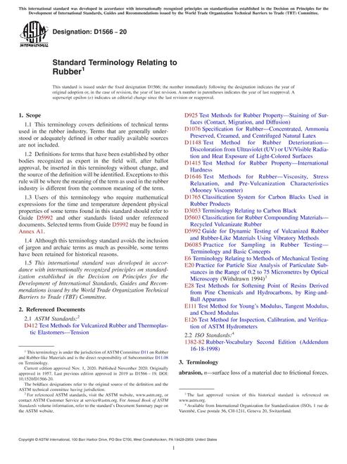 ASTM D1566-20