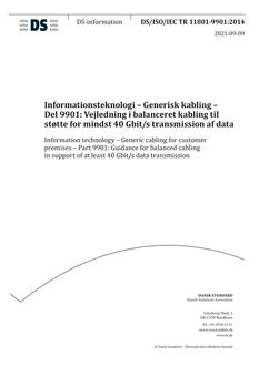 DANSK DS/ISO/IEC TR 11801-9901