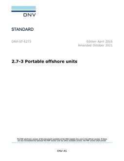 DNV DNV-ST-E273
