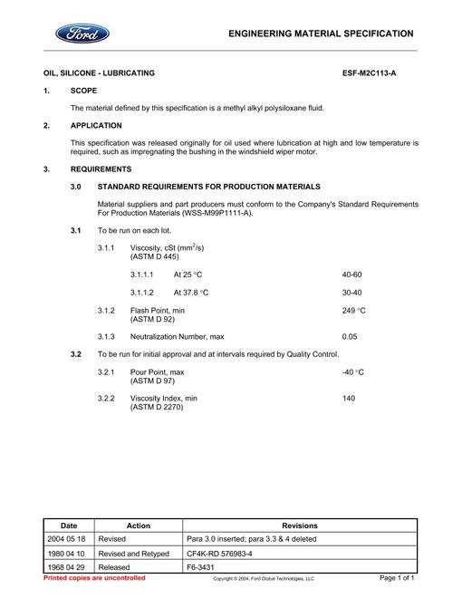 FORD ESF-M2C113-A