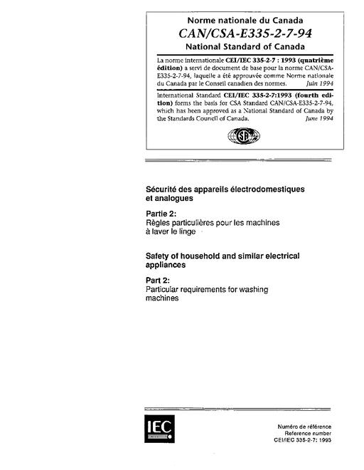 CAN/CSA E335-2-7-94
