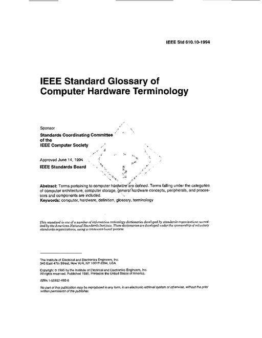IEEE 610.10-1994