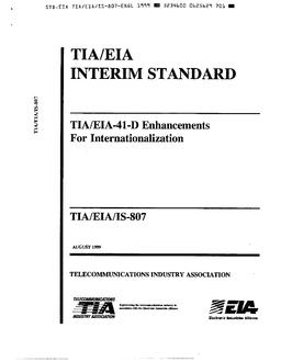 TIA TIA/EIA/IS-807