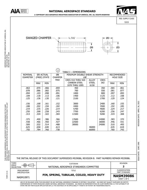 AIA NASM39086