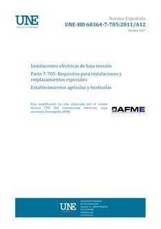 AENOR UNE-HD 60364-7-705/A12