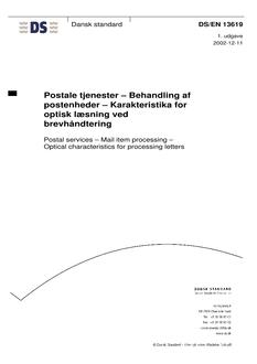 DANSK DS/EN 13619
