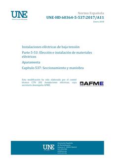 AENOR UNE-HD 60364-5-537