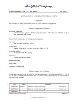 FORD FLTM AN 105-01