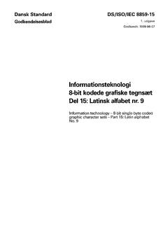 DANSK DS/ISO/IEC 8859-15