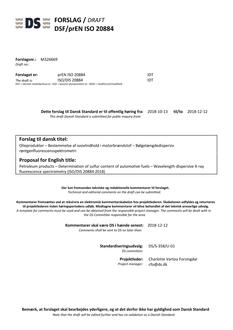 DANSK DSF/PREN ISO 20884