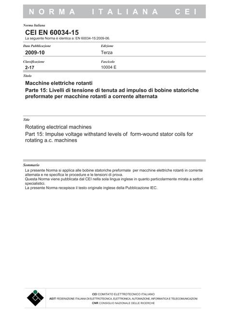 CEI EN 60034-15