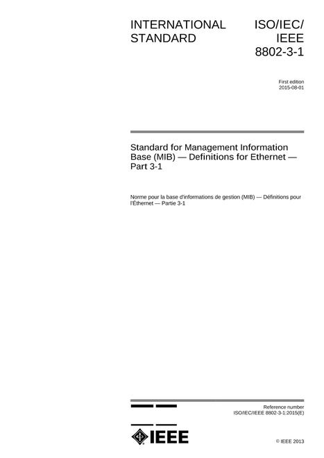 ISO/IEC/IEEE 8802-3-1:2015
