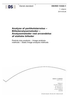 DANSK DS/ISO 13322-1