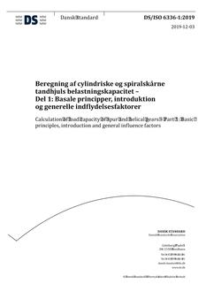 DANSK DS/ISO 6336-1