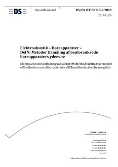 DANSK DS/EN IEC 60118-9