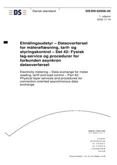 DANSK DS/EN 62056-42