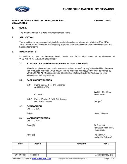 FORD WSS-M1H1179-A1