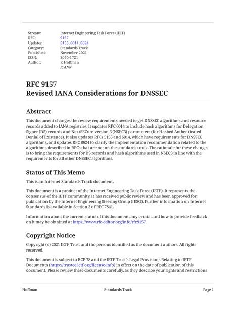 IETF RFC 9157