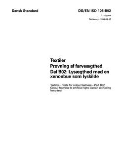 DANSK DS/EN ISO 105-B02