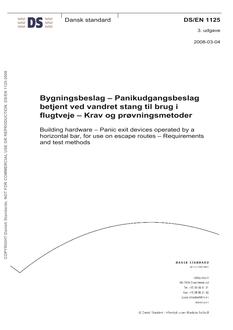 DANSK DS/EN 1125