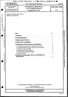 VDI VDI/VDE 3546 BLATT 1