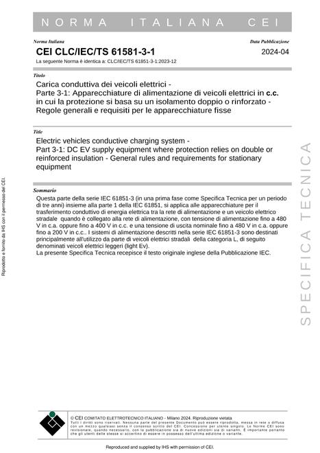 CEI CLC/IEC/TS 61581-3-1